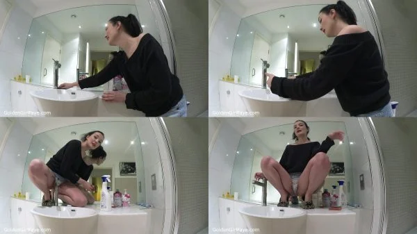 her kink – pee in the sink