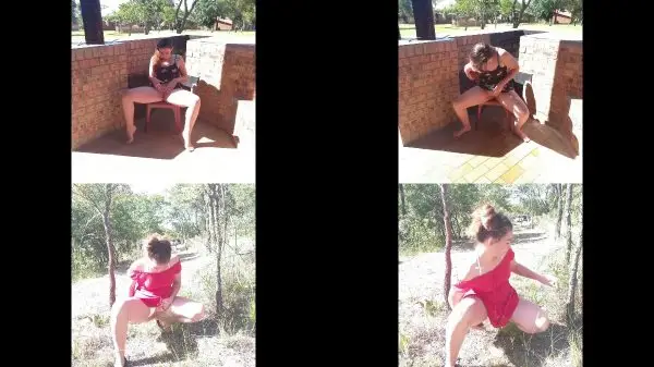 kinkybitch69 – two outdoor pissing compilations