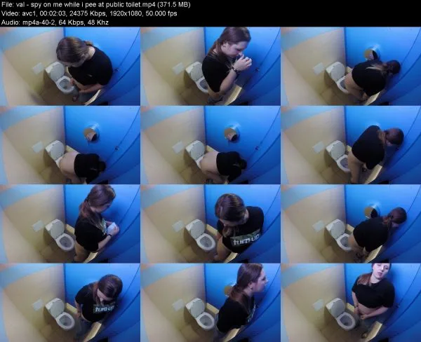 val – spy on me while i pee at public toilet
