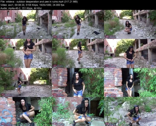 wildeva – outdoor desperation and pee in ruins