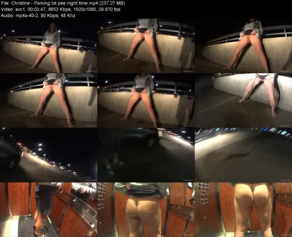 Christine – Parking lot pee night time