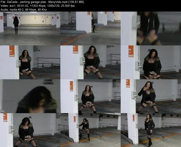 DaCada – parking garage piss – ManyVids
