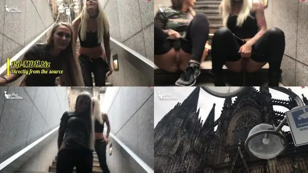 Dreister public piss am kolner dom – unter polizei beobachtung