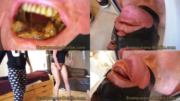 Scatqueens-Berlin Eat Shit and Vomit Slave P1