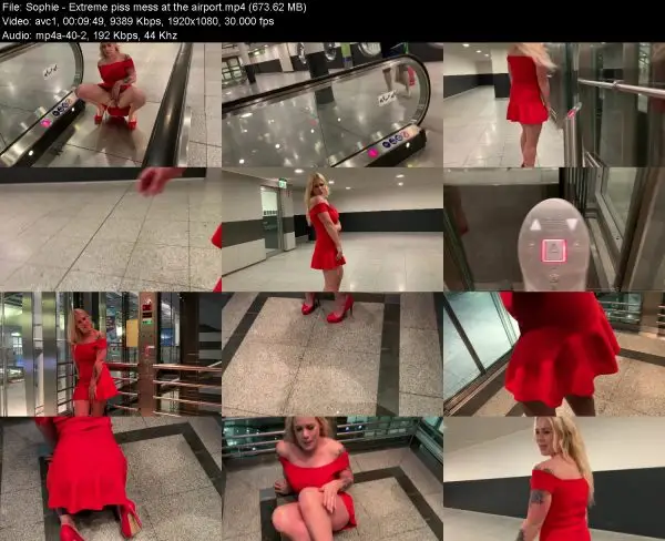 Sophie – Extreme piss mess at the airport