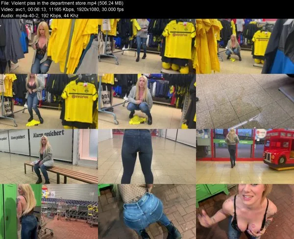 Violent piss in the department store