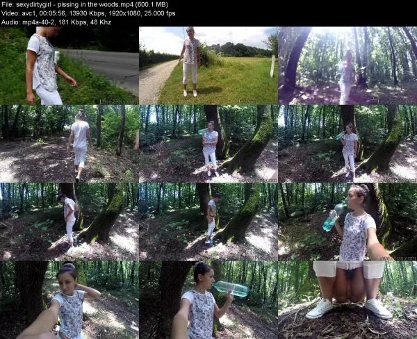 sexydirtygirl – pissing in the woods
