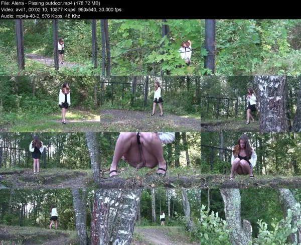 Alena – Pissing outdoor