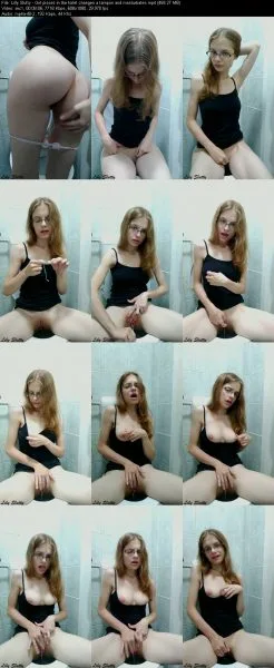 Lilly Slutty – Girl pisses in the toilet changes a tampon and masturbates