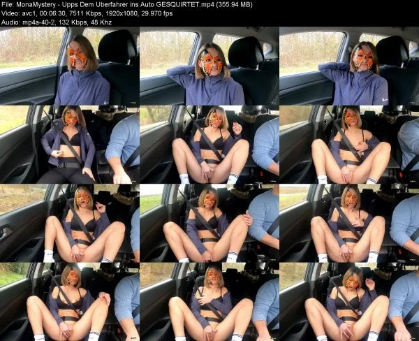 MonaMystery – Upps Dem Uberfahrer ins Auto GESQUIRTET