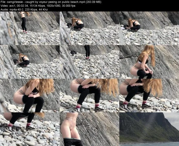 camgirlessie – caught by voyeur peeing on public beach