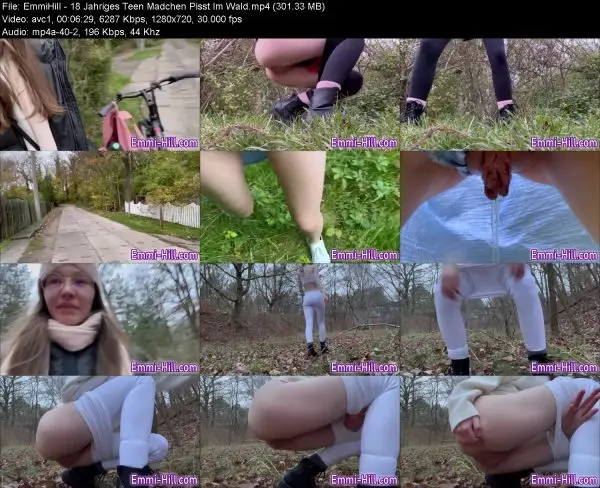 EmmiHill – 18 Jahriges Teen Madchen Pisst Im Wald