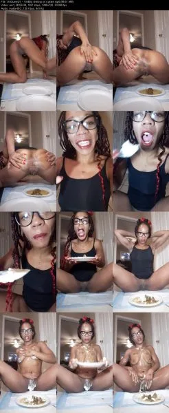 UniQueen21 – UniElla shitting on a plate