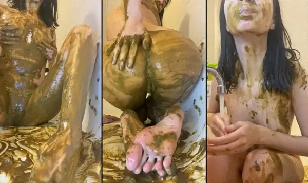 p00girl – Diarrhea standing and sitting – I smear diarrhea on myself and…