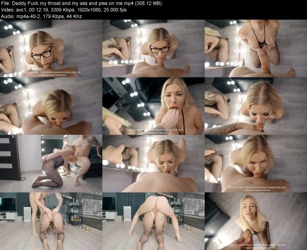 Daddy Fuck my throat and my ass and piss on me