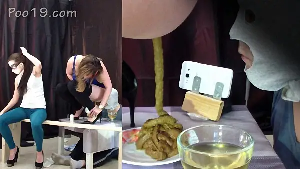 MilanaSmelly – 2 mistresses cooked a delicious shit breakfast for a slave