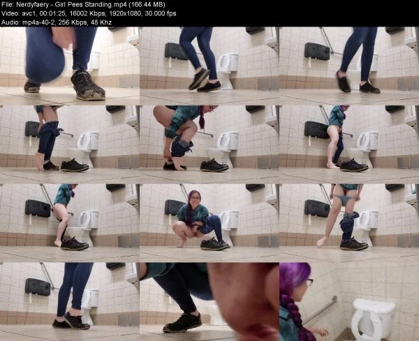 Nerdyfaery – Girl Pees Standing