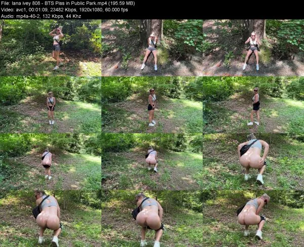 lana ivey 808 – BTS Piss in Public Park