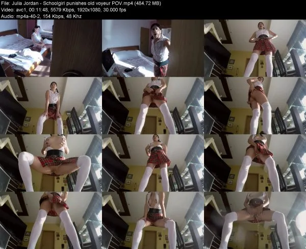 Julia Jordan – Schoolgirl punishes old voyeur POV
