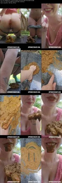 PrincessBabyLuna – Pooping Outside and Playing With It