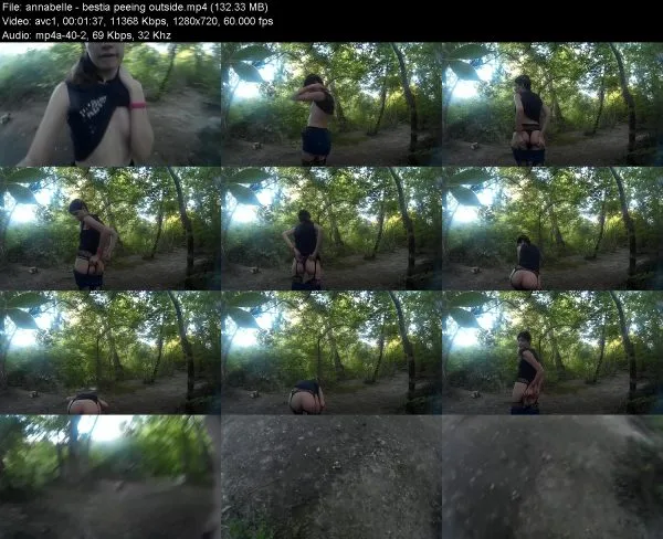 annabelle – bestia peeing outside