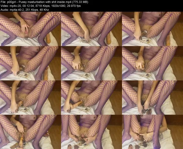 p00girl – Pussy masturbation with shit inside