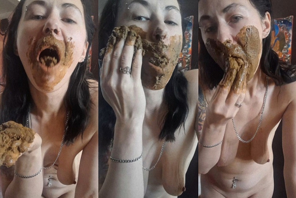 LiliXXXFetish – Poo Naked in Kitchen Sink Smearing Face