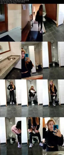 Bad Girl doing a Mess on Public Bathroom