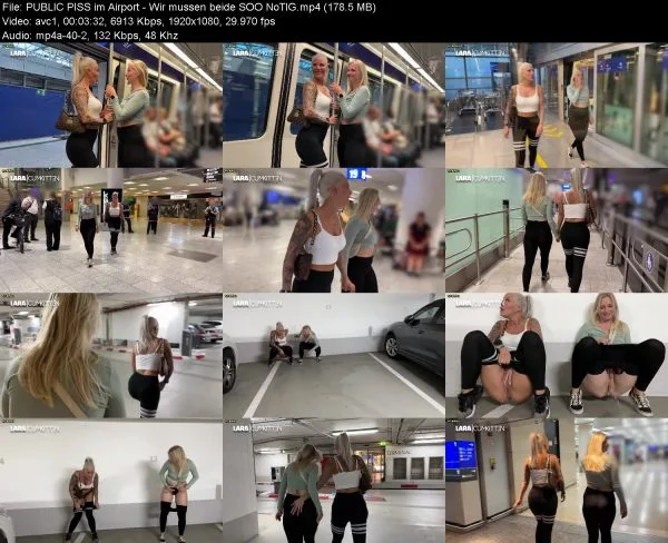 PUBLIC PISS im Airport – Wir mussen beide SOO NoTIG
