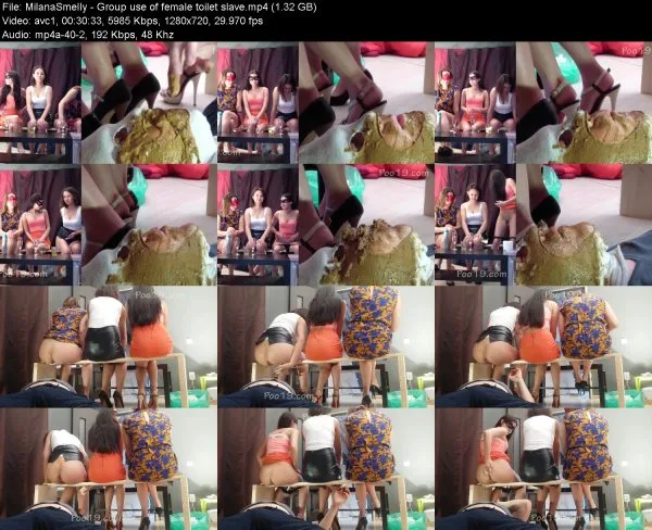 MilanaSmelly – Group use of female toilet slave