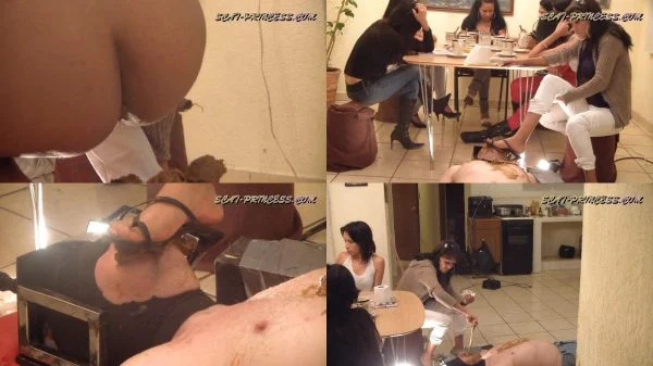 Toilet Slave rolling under the Table Part 4 Britany