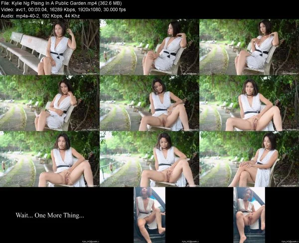 new Kylie Pising In A Public Garden