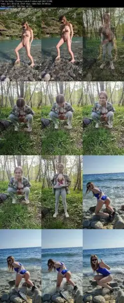 Lily Slutty – Pissing in nature 3 videos