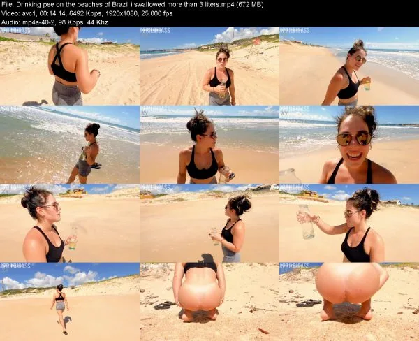 Drinking pee on the beaches of Brazil i swallowed more than 3 liters