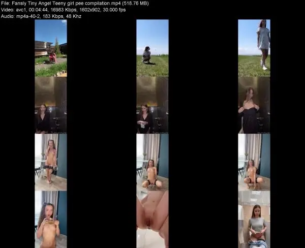 Fansly Tiny Angel Teeny girl pee compilation