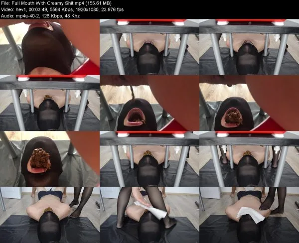 Full Mouth With Creamy Shit