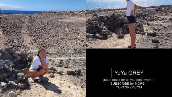 I had to pee in public and Daddy was filming me