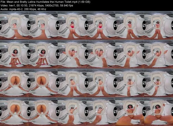 Mean and Bratty Latina Humiliates the Human Toilet