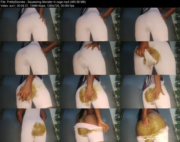 PrettyEbonies – Squeezing Monster in cage