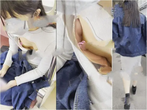[胸チラ]お姉さん.そんなエロい服着てたらそうなりますって(乳首見え)