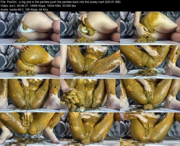 PooGirl – a big pile in the panties push the panties back into the pussy