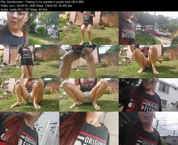 Sarathonson – Peeing in my panties in public