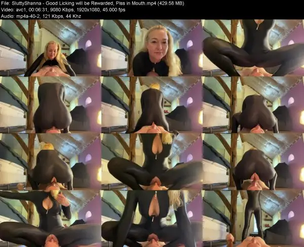 SluttyShanna – Good Licking will be Rewarded, Piss in Mouth