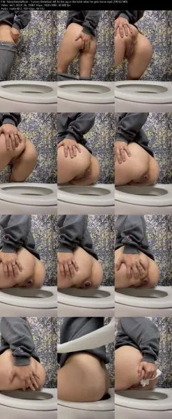 NastyNataliaRose – Yummy Breakfast left for the pig in the toilet when h…