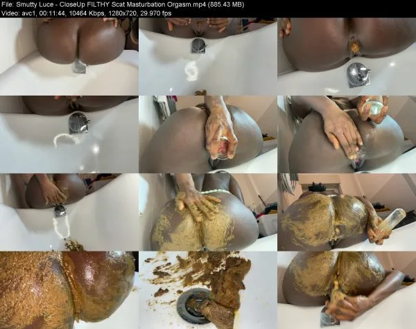 Smutty Luce – CloseUp FILTHY Scat Masturbation Orgasm