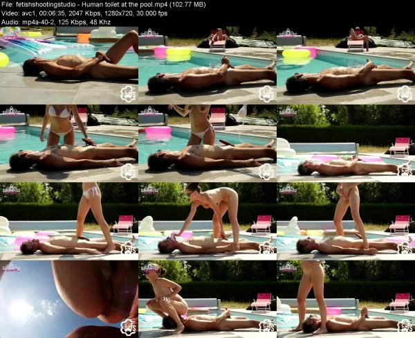 fetishshootingstudio – Human toilet at the pool