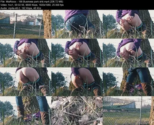 MiaRoxxx – 198 Business park shit women scat videos