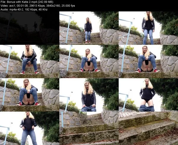 Bonus with Katis 2 pissing in public, HD