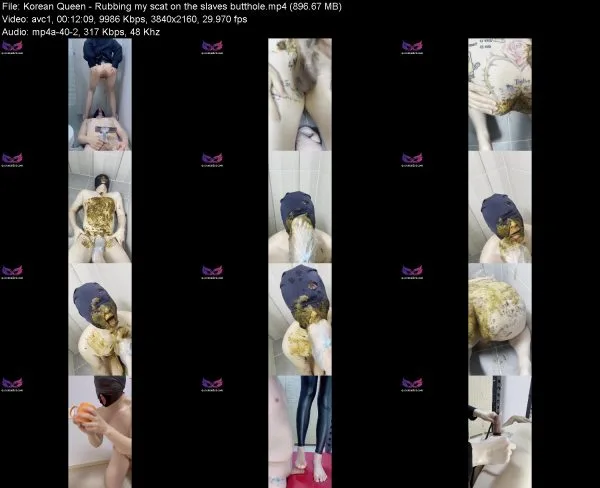 Korean Queen – Rubbing my scat on the slaves butthole