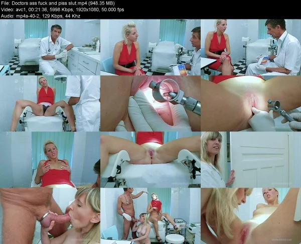 Doctors ass fuck and piss slut
